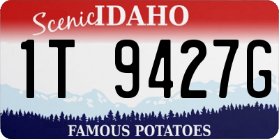 ID license plate 1T9427G