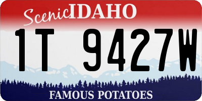 ID license plate 1T9427W