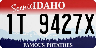 ID license plate 1T9427X