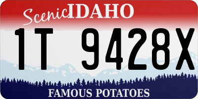 ID license plate 1T9428X