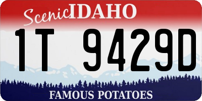 ID license plate 1T9429D