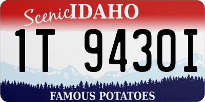 ID license plate 1T9430I