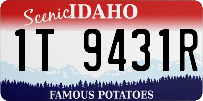 ID license plate 1T9431R