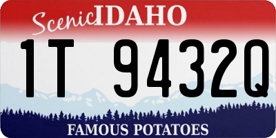 ID license plate 1T9432Q