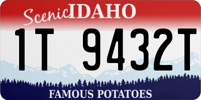 ID license plate 1T9432T