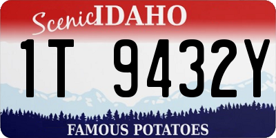 ID license plate 1T9432Y