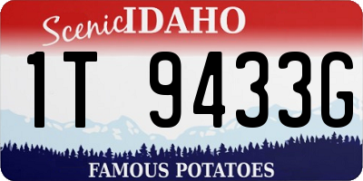 ID license plate 1T9433G