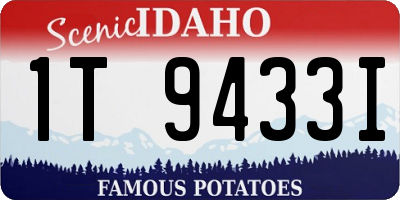 ID license plate 1T9433I