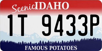 ID license plate 1T9433P