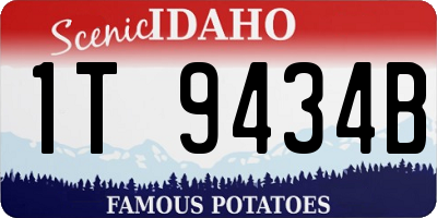 ID license plate 1T9434B