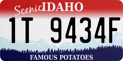 ID license plate 1T9434F