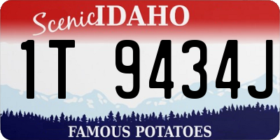 ID license plate 1T9434J