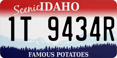 ID license plate 1T9434R