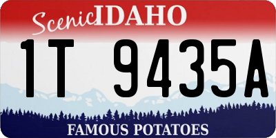 ID license plate 1T9435A