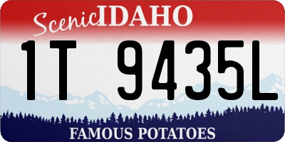 ID license plate 1T9435L