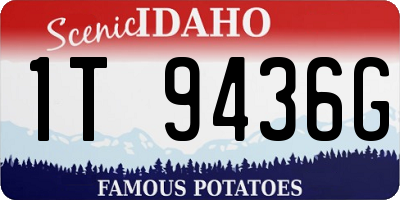ID license plate 1T9436G
