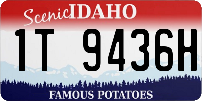 ID license plate 1T9436H