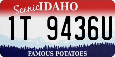 ID license plate 1T9436U