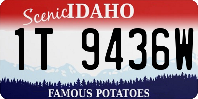 ID license plate 1T9436W