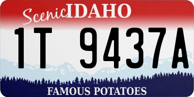 ID license plate 1T9437A