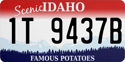 ID license plate 1T9437B
