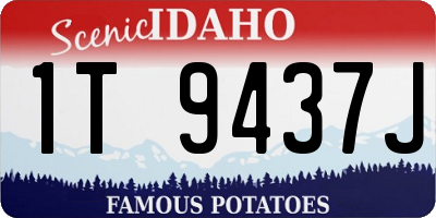 ID license plate 1T9437J