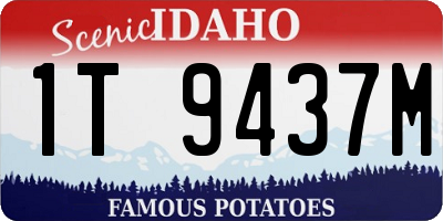ID license plate 1T9437M