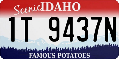 ID license plate 1T9437N