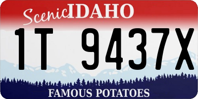 ID license plate 1T9437X