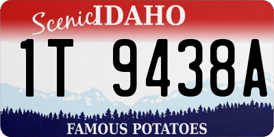 ID license plate 1T9438A