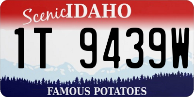 ID license plate 1T9439W