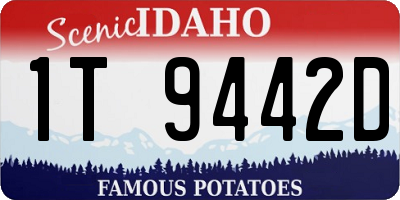 ID license plate 1T9442D