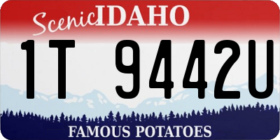 ID license plate 1T9442U