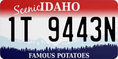ID license plate 1T9443N