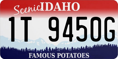 ID license plate 1T9450G