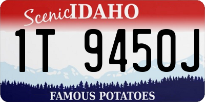 ID license plate 1T9450J
