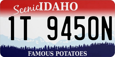 ID license plate 1T9450N