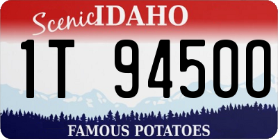 ID license plate 1T9450O