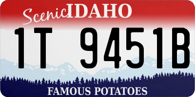 ID license plate 1T9451B