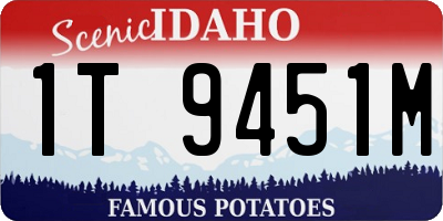 ID license plate 1T9451M