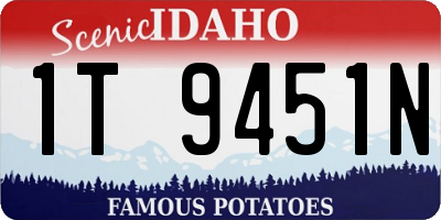 ID license plate 1T9451N