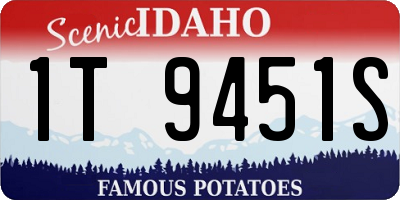 ID license plate 1T9451S