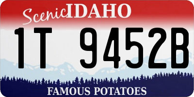 ID license plate 1T9452B
