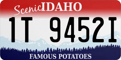 ID license plate 1T9452I