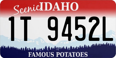 ID license plate 1T9452L