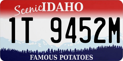 ID license plate 1T9452M