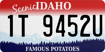 ID license plate 1T9452U