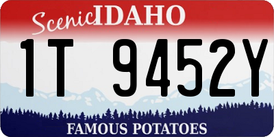 ID license plate 1T9452Y