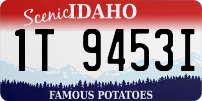 ID license plate 1T9453I