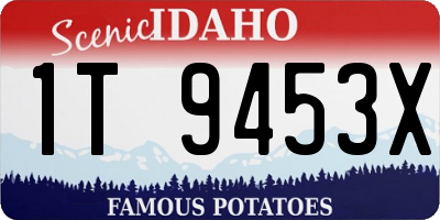 ID license plate 1T9453X
